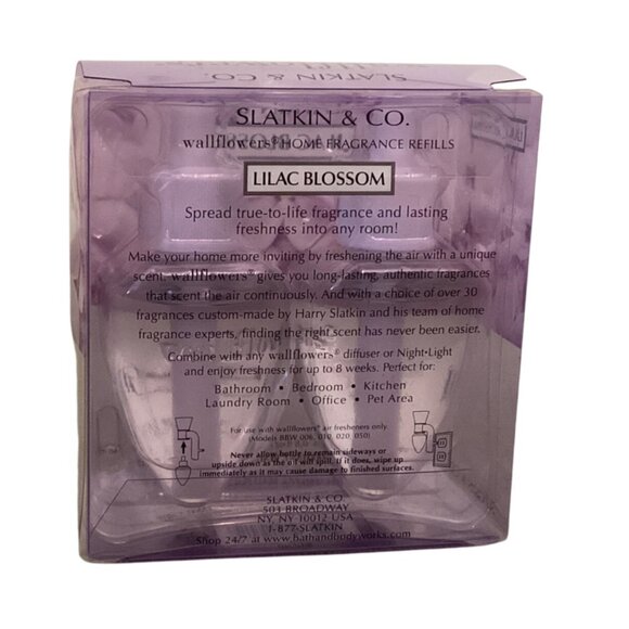 Slatkin & Co. Wallflowers Lilac Blossom Home Fragrance Refills New - Picture 2 of 6